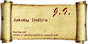 Jakoby Indira névjegykártya